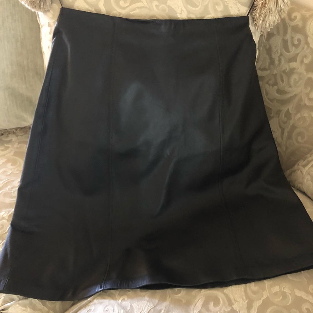 St. John Collection Leather Skirt Worn Once